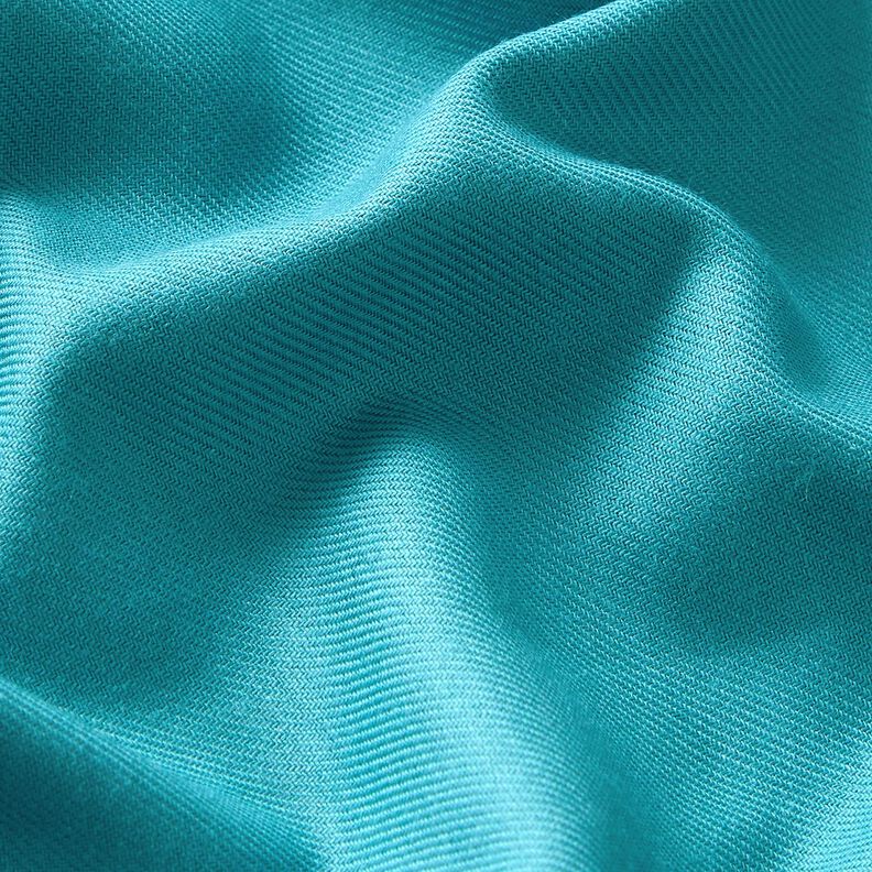 Plain cotton viscose blend blouse fabric – turquoise,  image number 2