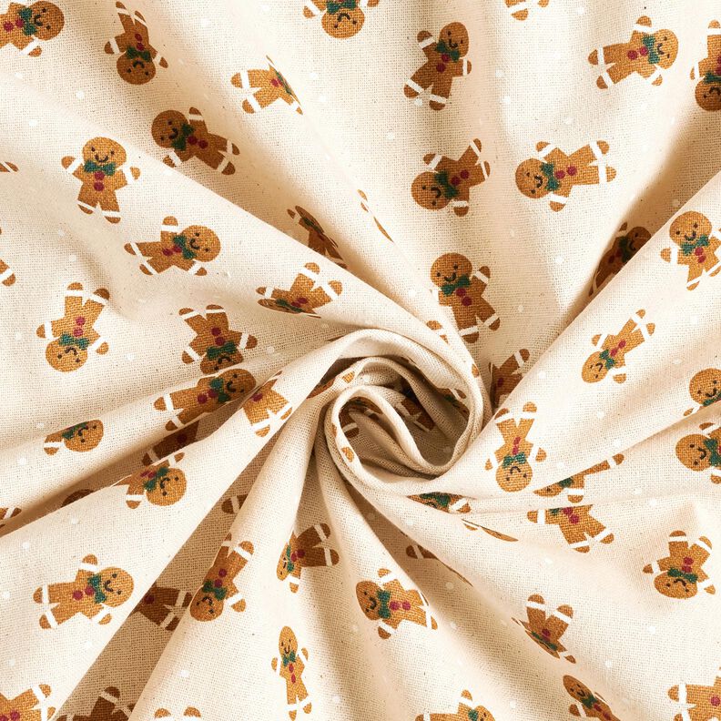 Decor Fabric Canvas Gingerbread men – natural/caramel,  image number 3