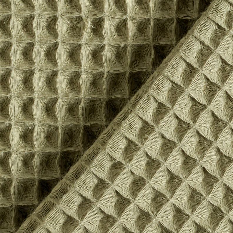 Waffle Piqué large honeycombs – light khaki,  image number 4
