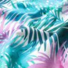 Cotton Jersey Colourful palm leaves | Glitzerpüppi – white,  thumbnail number 1