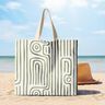Decor Fabric Half Panama abstract striped pattern – pine/natural,  thumbnail number 8