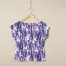 Viscose Jersey Brushstrokes – white/blue lilac,  thumbnail number 5