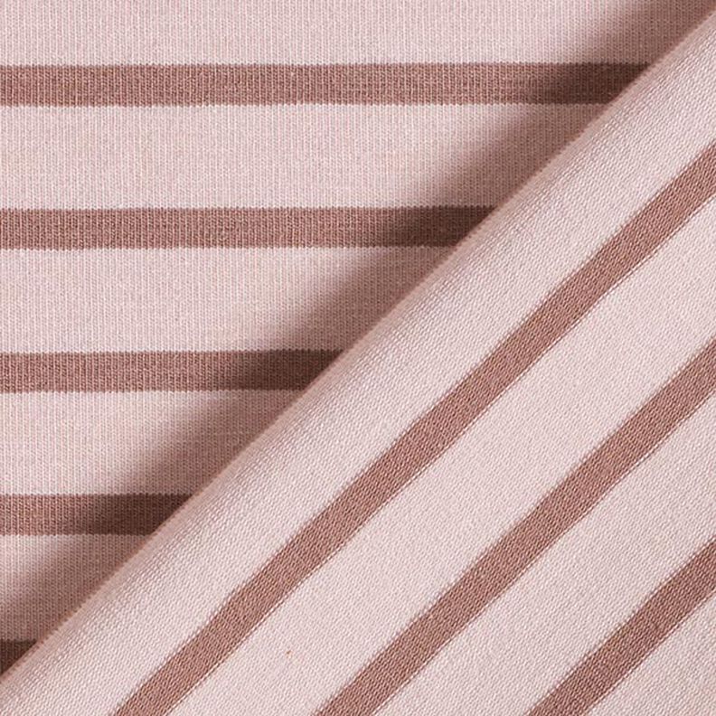 Narrow & Wide Stripes Cotton Jersey – light dusky pink/dark dusky pink,  image number 4