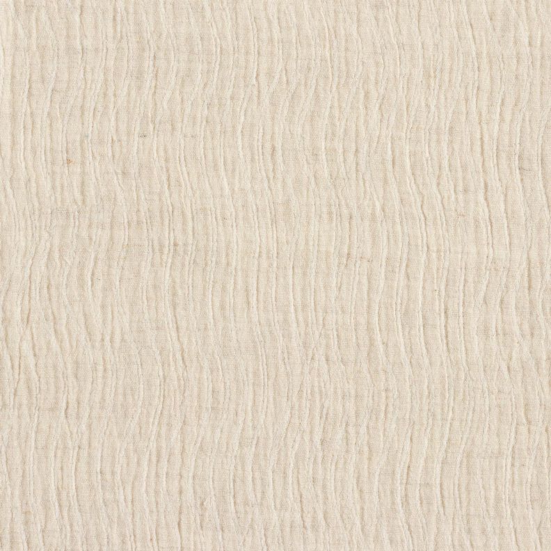 Linen Cotton Blend Jacquard Wave Pattern – natural,  image number 3