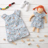 Cotton Poplin animals in the wood – baby blue,  thumbnail number 7