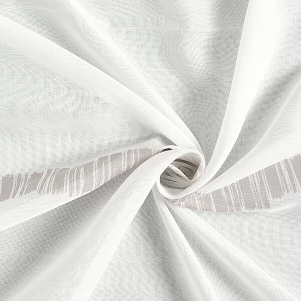 Curtain Fabric Voile delicate stripes 295 cm – silk grey/ivory,  image number 3