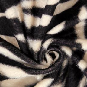 Imitation fur zebra – cream/black, 