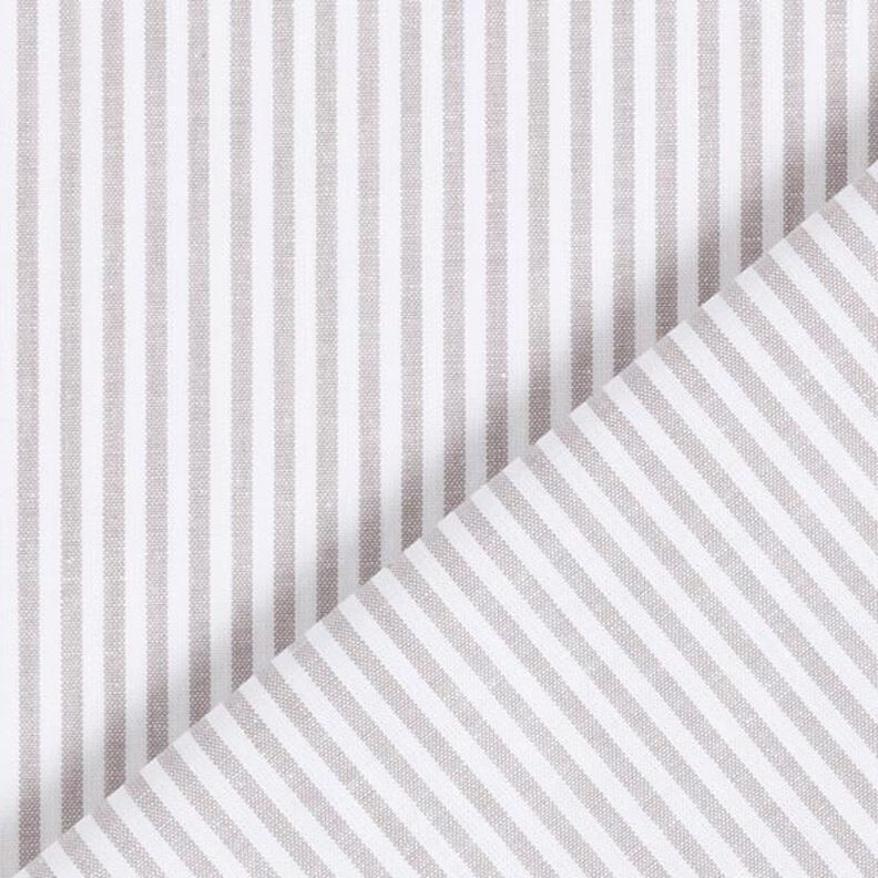 Cotton Poplin Stripes, yarn-dyed – grey/white,  image number 6
