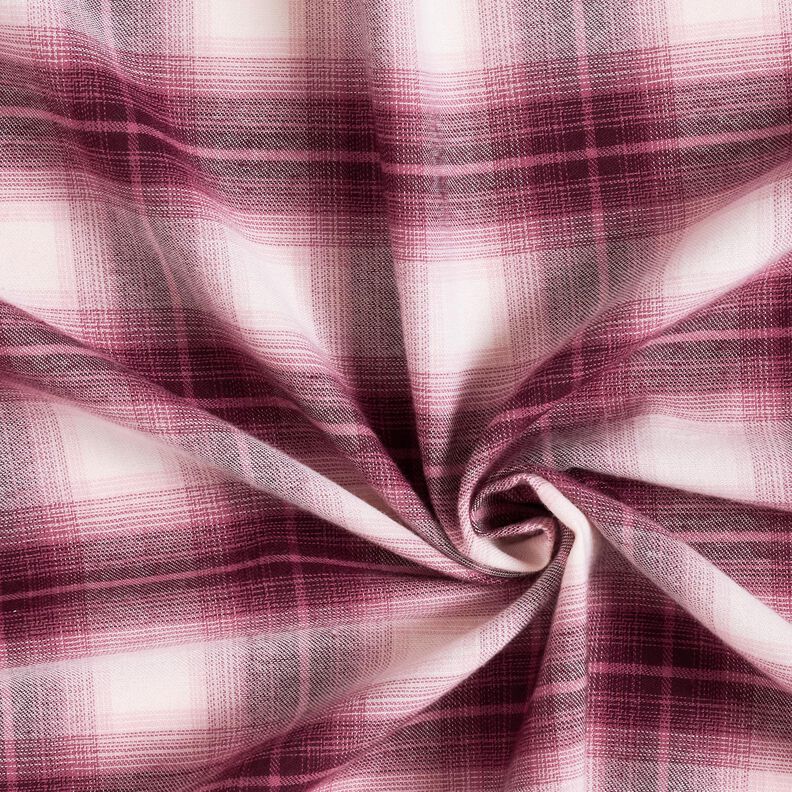 Checked cotton-viscose-flannel – hollyhock,  image number 3