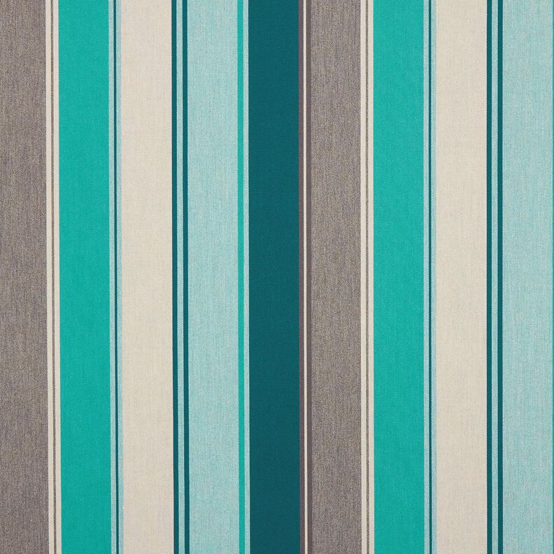 Outdoor Fabric Canvas Blurred Stripes – blue spruce/greige,  image number 1