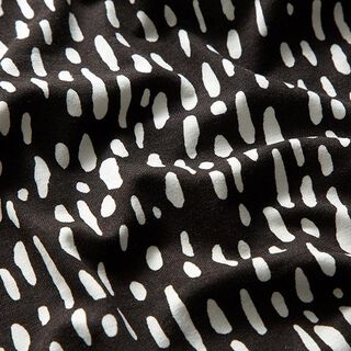Viscose jersey, droplet dots – black/white, 