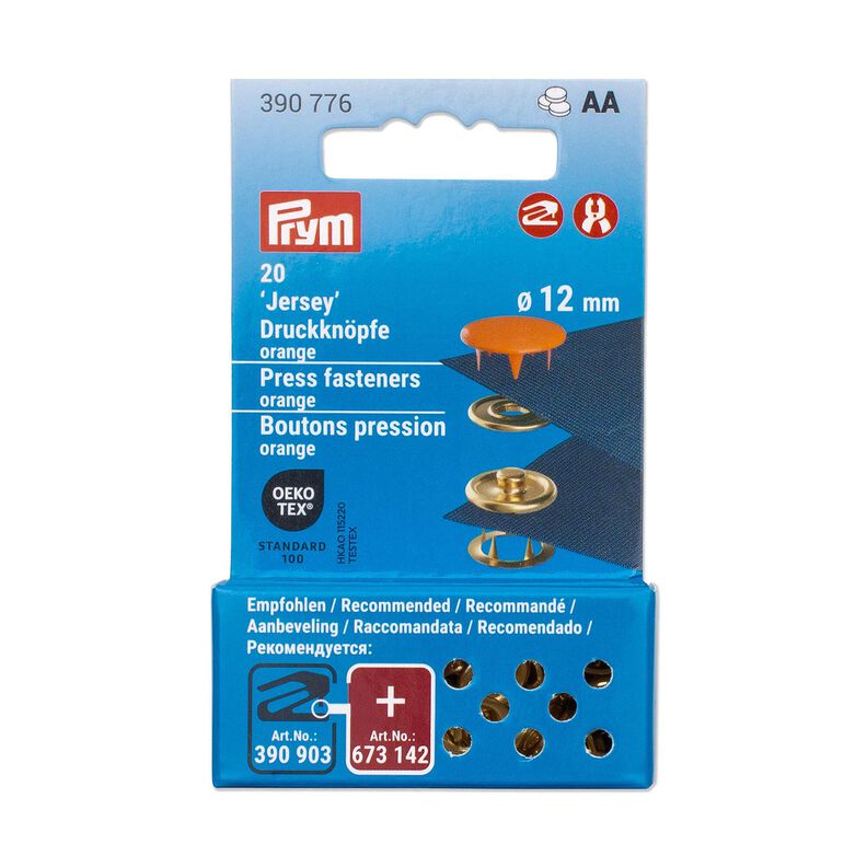 Jersey snap fasteners [12 mm] | Prym – orange,  image number 3