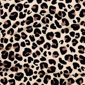 French Terry small leopard print Digital Print | Poppy Fabrics – light beige/light brown, 