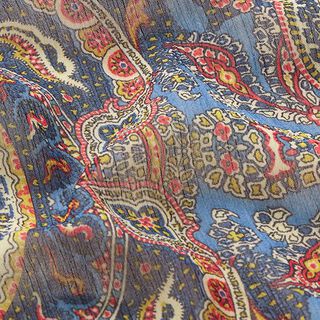 paisley flowers crepe chiffon – indigo, 