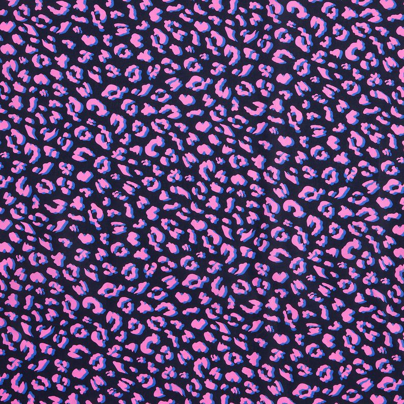 Coated Cotton abstract Leo | Poppy Fabrics – midnight blue/pink, image number 1