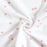 Double Gauze/Muslin Scattered hearts – white/rose gold,  thumbnail number 3