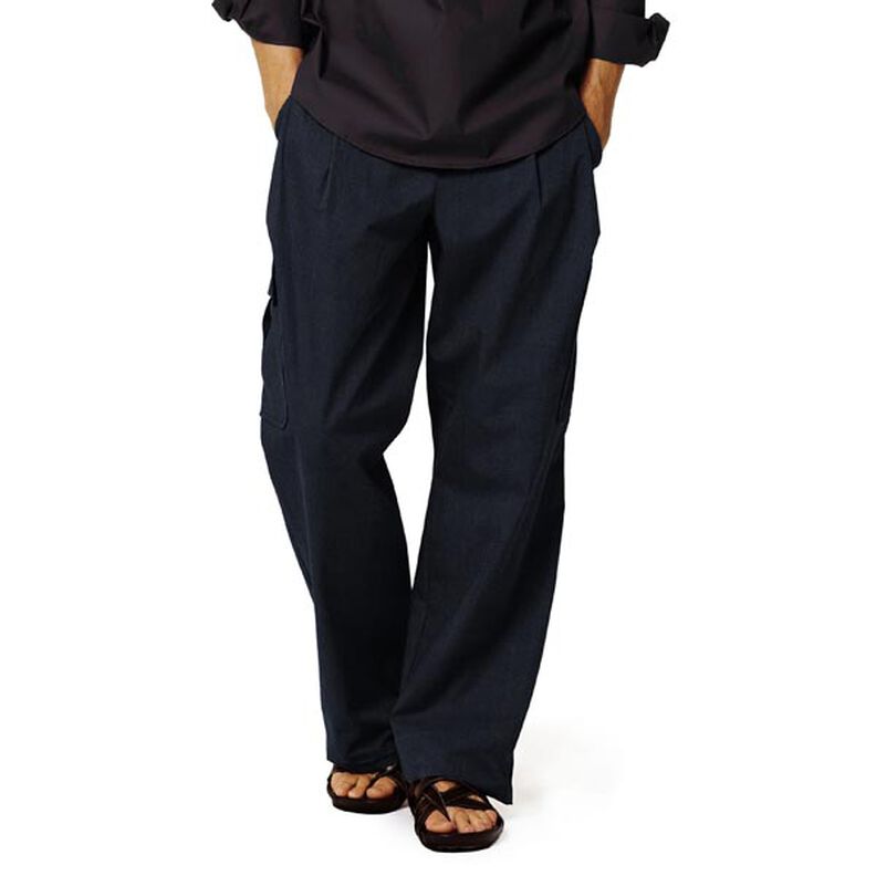 Linen fabric Stretch – navy blue, image number 6