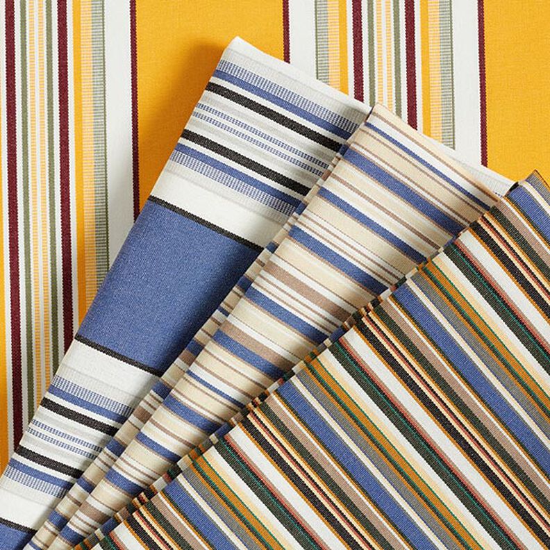 Awning Fabric Fine Stripes – beige/denim blue,  image number 5