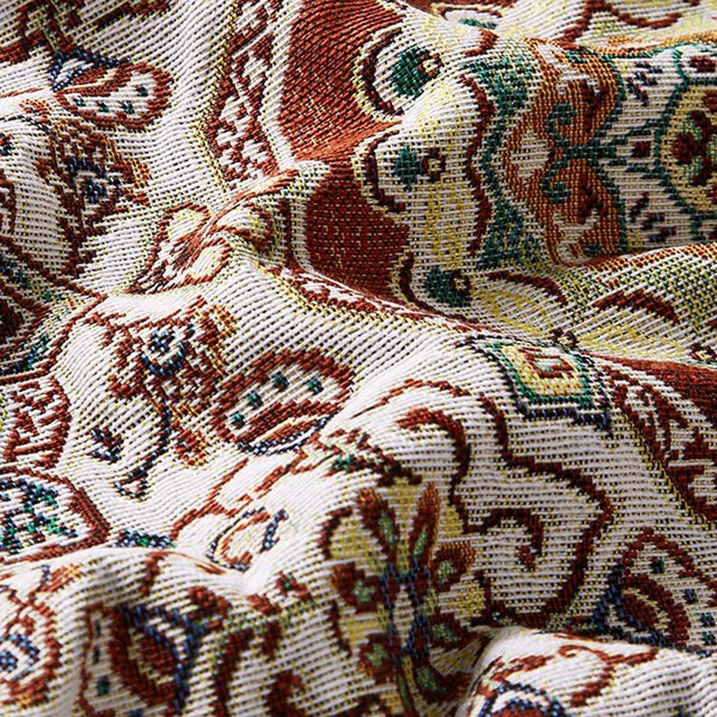 Decor Fabric Tapestry Fabric Oriental Mandala – carmine/ivory,  image number 2