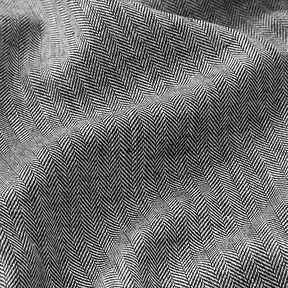 Herringbone Linen Cotton Blend – black, 