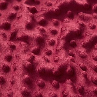Cosy Fleece Embossed Dots – burgundy, 