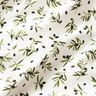 Decor Fabric Half Panama mini olives – ivory/pine,  thumbnail number 2