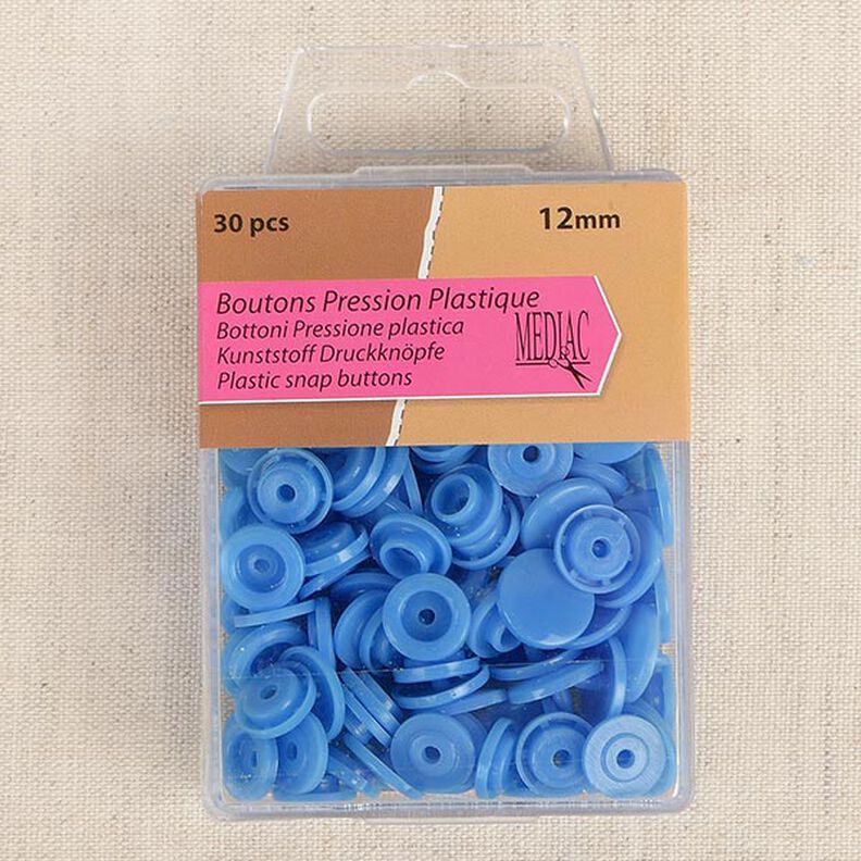 Press Fasteners [ 30 pieces / Ø12 mm ] – sky blue,  image number 1
