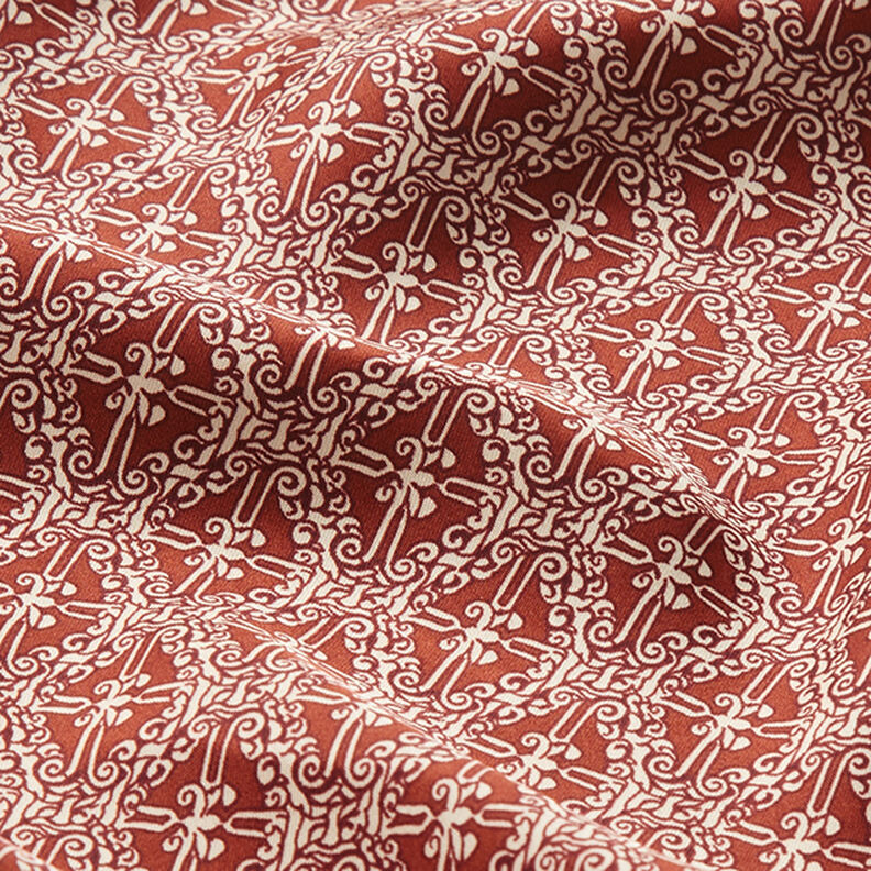 Paisley Diamonds Polyester Satin – copper,  image number 2
