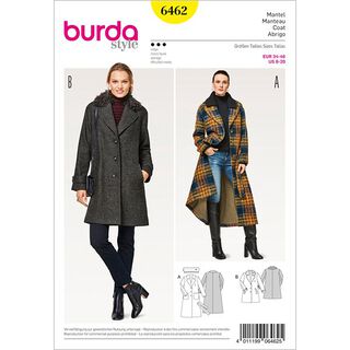 Coat | Short Coat, Burda 6462 | 34 - 46, 