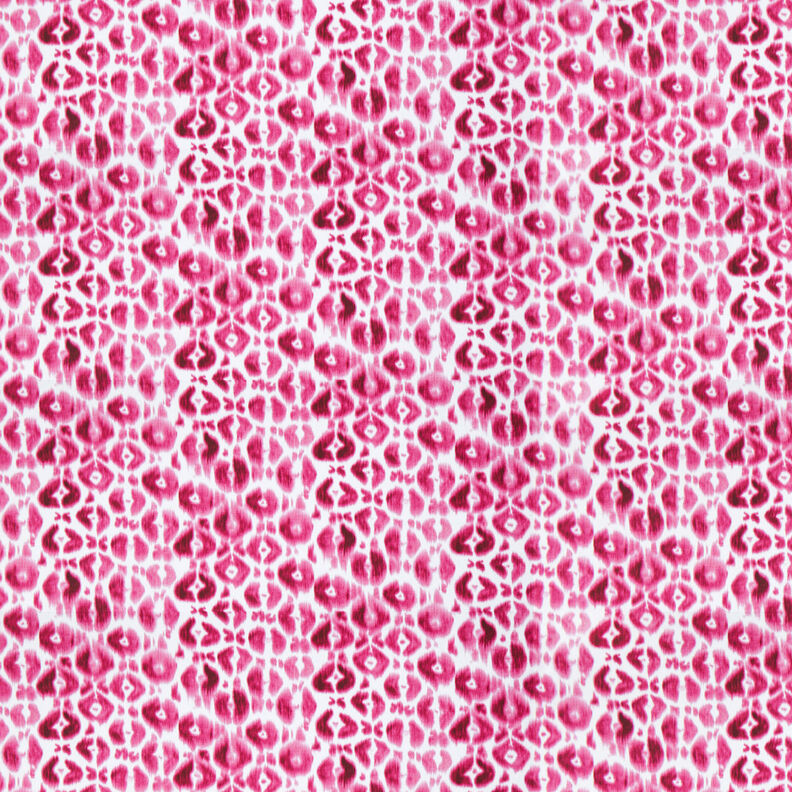 GOTS French terry batik leopard print | TCC x LOOKS by Wolfgang Joop – purple/white,  image number 1