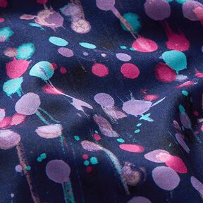 Softshell dripping blobs Digital Print – navy blue/intense pink, 