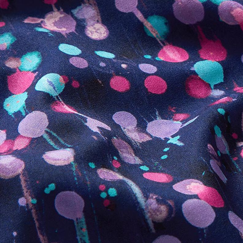 Softshell dripping blobs Digital Print – navy blue/intense pink,  image number 3
