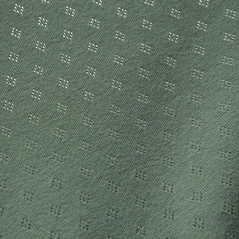 Fine Jersey Knit with Openwork – dark green,  image number 3