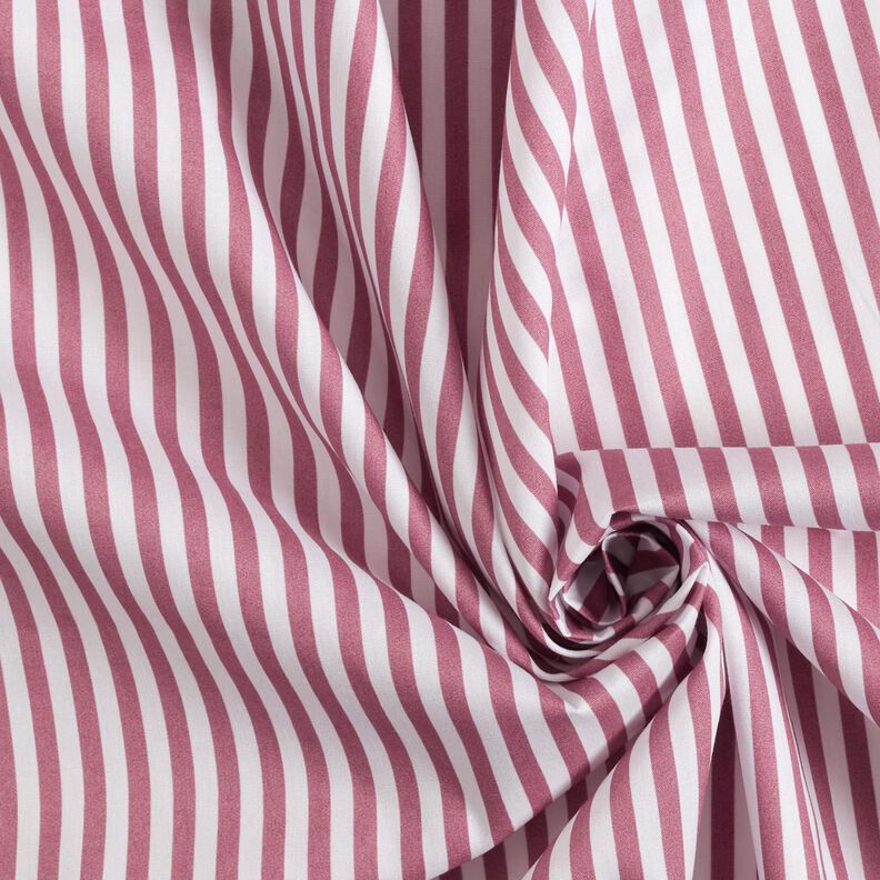 Cotton Poplin narrow stripes – hollyhock/white,  image number 3