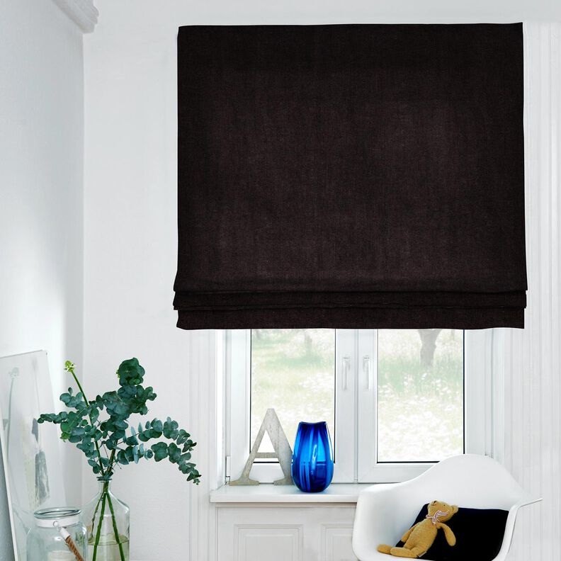 Lightweight linen blend pre-washed – black,  image number 8