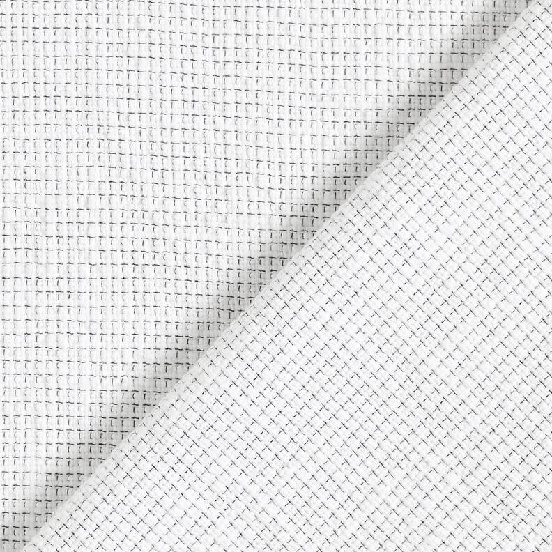Bouclé boxes cotton fabric – white,  image number 3
