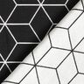 Decor Fabric Jacquard modern cubes – black/ivory,  thumbnail number 4