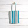 awning fabric Blurred Stripes – grey/turquoise,  thumbnail number 7