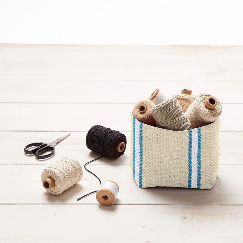 Woven Cotton rustic – turquoise/natural, image number 6