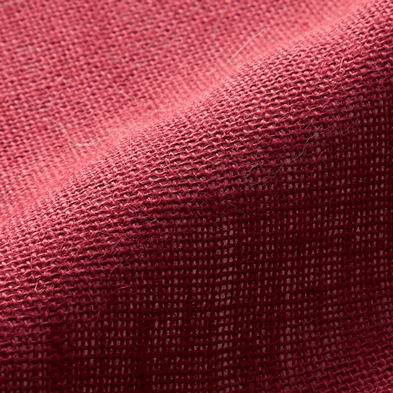 Decor Fabric Jute Plain 150 cm – dark red,  image number 3