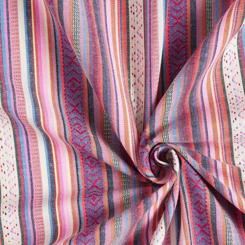 Decor Fabric Jacquard Pastel stripes – pink/lilac,  image number 3