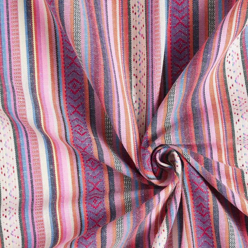Decor Fabric Jacquard Pastel stripes – pink/lilac, image number 3