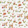 Cotton Poplin Bunnies in the garden – white,  thumbnail number 1
