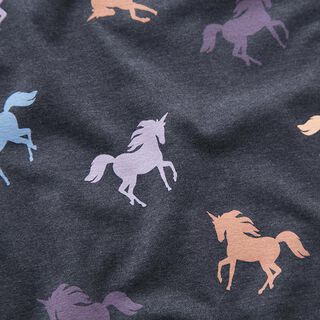 Cotton Jersey Unicorns – navy blue, 