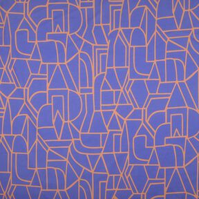Cotton voile Town | Nerida Hansen – blue lilac/peach orange, 