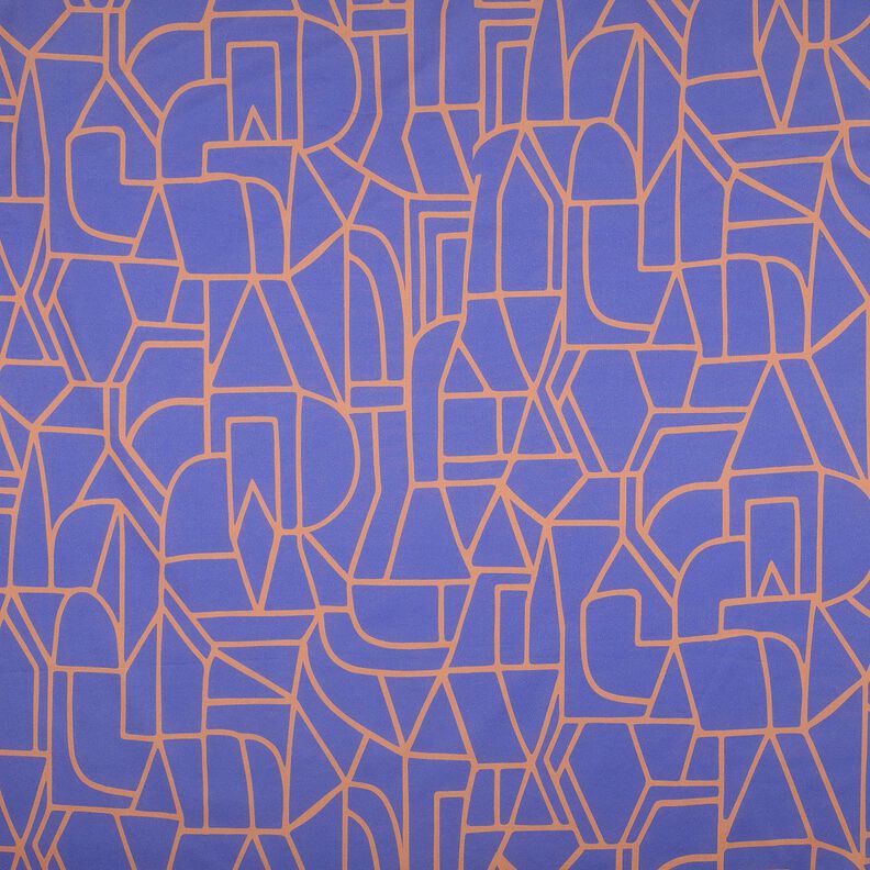 Cotton voile Town | Nerida Hansen – blue lilac/peach orange,  image number 1