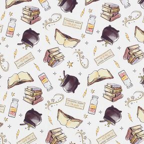 Cotton poplin licensed fabric Harry Potter magic potion | Warner Bros. – white, 