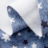 Brushed Sweatshirt Fabric Snowflakes and Stars Digital Print – blue grey,  thumbnail number 3