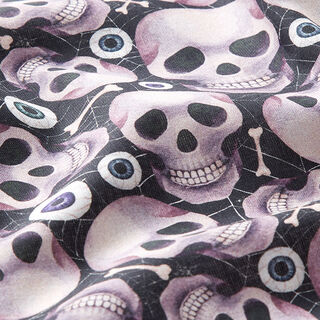 Cotton Poplin Skull – black/mauve grey, 