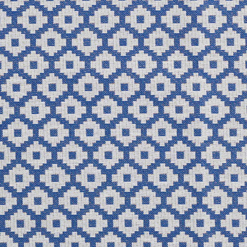 Outdoor fabric jacquard rhombus – blue,  image number 1